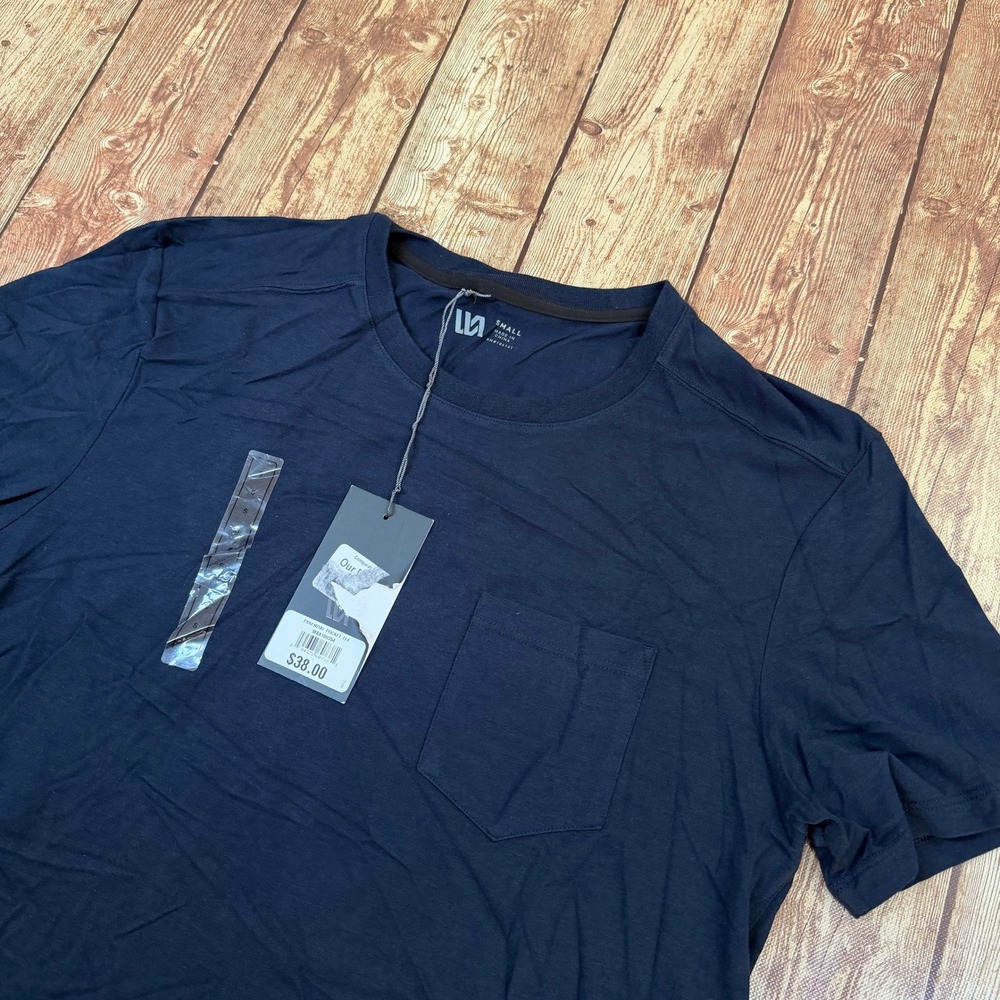 VRST Washed Pima Tee Mens Small Darker Ardosia Slate Pocket Short Sleeve NWT